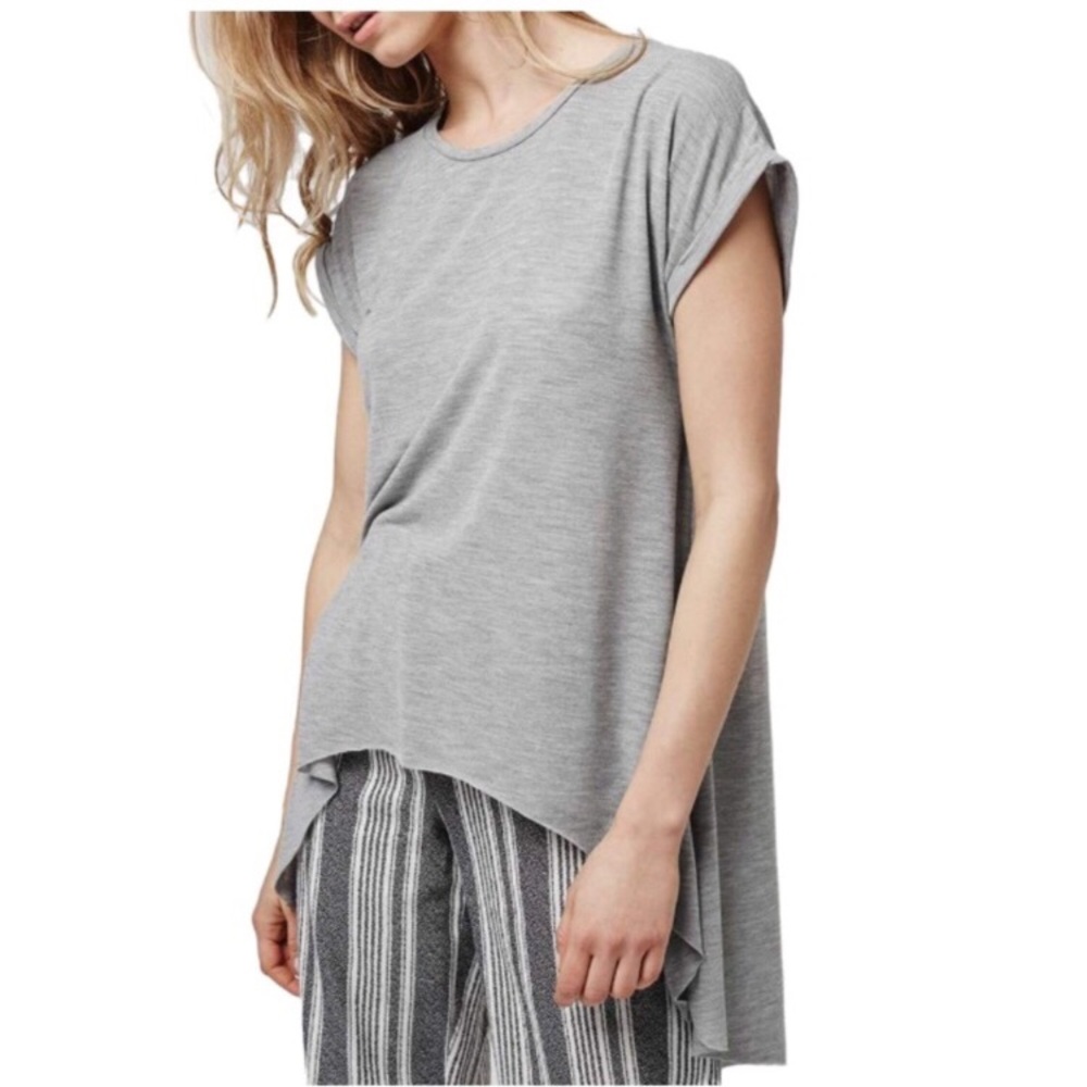NWT Topshop split back high low tee - Picture 2 of 8